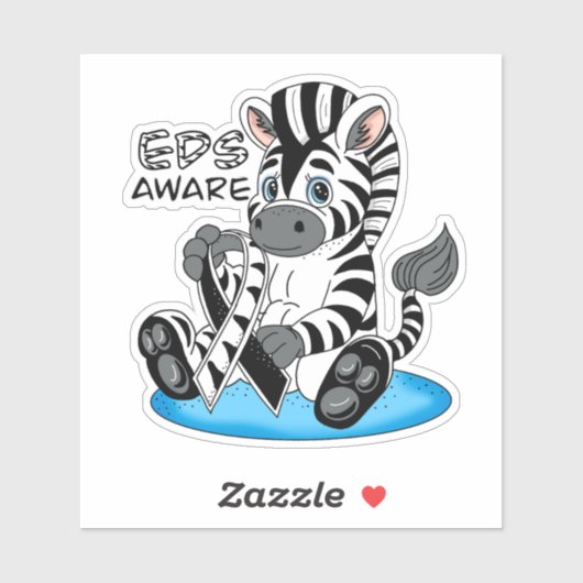 Sticker EDS Sensibilisation Zebra Ribbon (Feuille)
