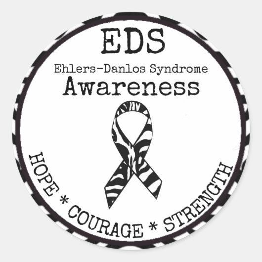 Sticker EDS Zebra Hope & Strength (Devant)