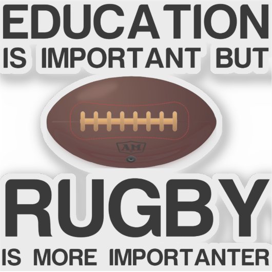 Sticker Éducation et rugby (Devant)