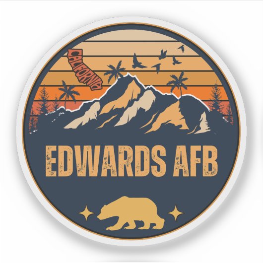 Sticker Edwards AFB, Californie (Devant)