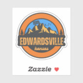 Sticker Edwardsville, Kansas (Feuille)
