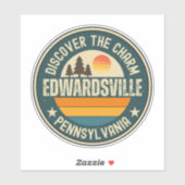 Sticker Edwardsville, Pennsylvanie (Feuille)