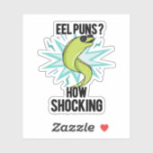 Sticker Eel Puns Comment Choquant Drôle Animal Pun (Feuille)