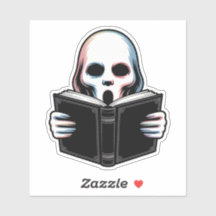 Eerie Ghost avec livre - Art d'Halloween Déplaisan