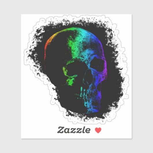 Sticker EERIE SKULL Rainbow (Feuille)