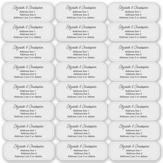 Sticker Effacer l'adresse de retour à trois lignes Transpa (Devant)