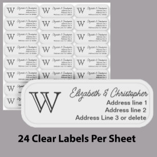 Sticker Effacer l'adresse de retour du monogramme personna