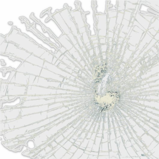 Sticker effet de verre cassé (Devant)