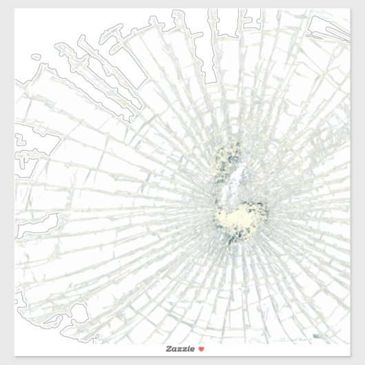 Sticker effet de verre cassé (Feuille)