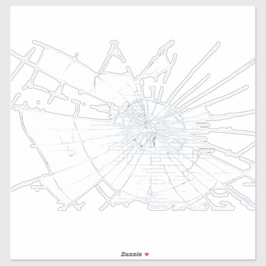 Sticker Effet Verre cassé (Feuille)