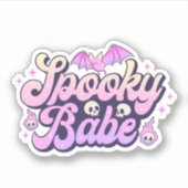 Sticker Éffrayant Babe mignonne Halloween (Devant)
