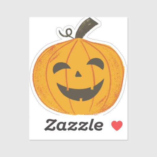 Sticker Éffrayant Citrouille Halloween (Feuille)
