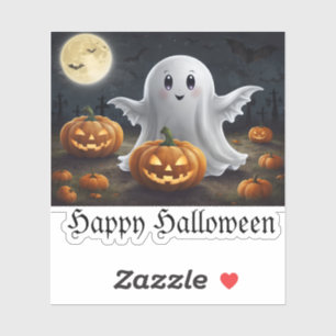 Sticker Éffrayant délice : Ghoost Halloween amusant