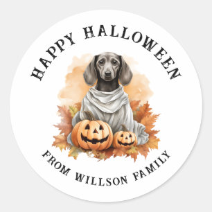 Sticker éffrayant Halloween rond