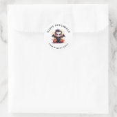 Sticker éffrayant Halloween rond classique - (Sac)