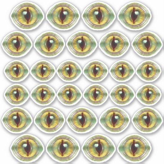 Sticker Effrayant Lizard Alien Dragon Dinosaur Monster Eye (Devant)