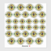 Sticker Effrayant Lizard Alien Dragon Dinosaur Monster Eye (Feuille)