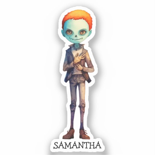 Sticker Éffrayant, mais joli Zombie Kid - Adorable Macabre (Recto)