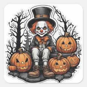 Sticker éffrayant pour clown Halloween