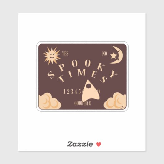 Sticker Éffrayant Times Spirit Board Halloween Design (Feuille)