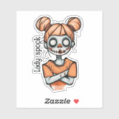 Sticker Éffrayante fille clown (Feuille)