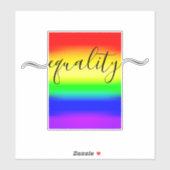 Sticker Égalité LGBT Rainbow Pride Ombre Gradient (Feuille)