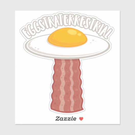 Sticker Eggstraterrestrial Avec Texte (Feuille)