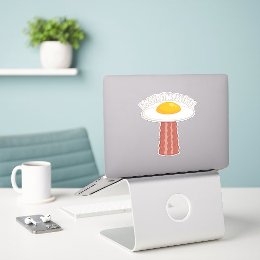 Sticker Eggstraterrestrial Avec Texte (Ordinateur portable sur le bureau)
