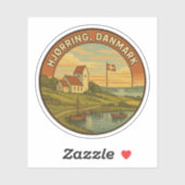 Sticker Église de Hjørring Danemark (Feuille)