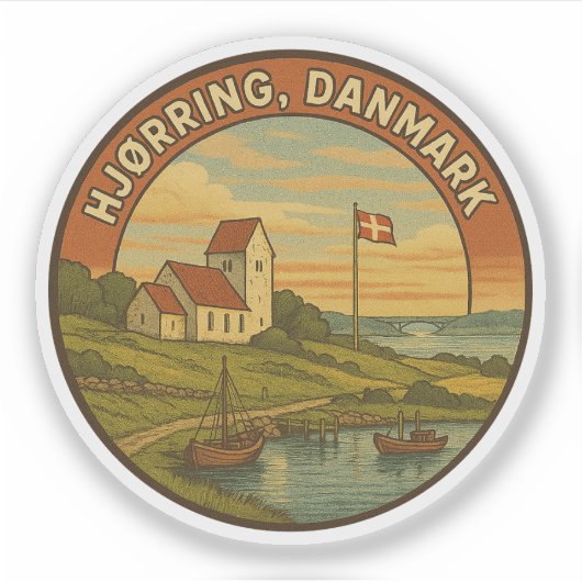 Sticker Église de Hjørring Danemark (Devant)
