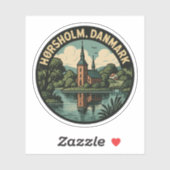Sticker Église de Hørsholm Danemark (Feuille)