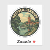 Sticker Église de Næstved Danemark (Feuille)