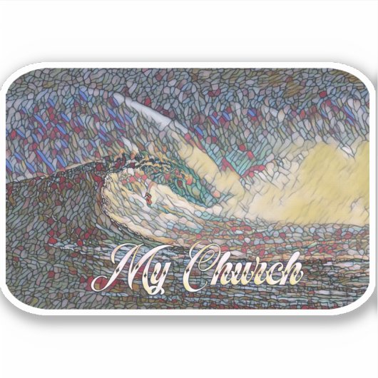 Sticker Église du surf (Devant)
