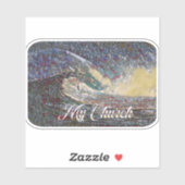 Sticker Église du surf (Feuille)