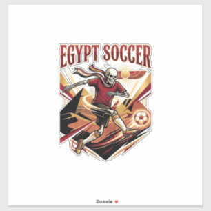 Sticker Égypte Football Squelette Attaquant Nations Premiu