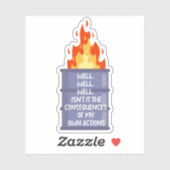 Sticker eh bien, n'est-ce pas les conséquences de mes prop (Feuille)