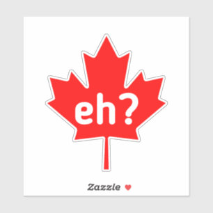 Sticker eh,canada,canadien,rouge,érable,feuille,feuille d'