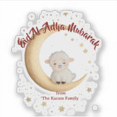 Sticker Eid Al-Adha Moubarak Rose (Devant)