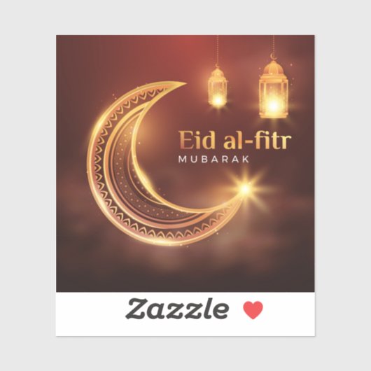 Sticker Eid Al-Fitr Mubarak (Feuille)