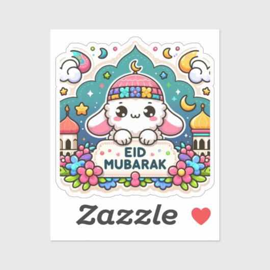 Sticker Eid Moubarak Sheep (Feuille)