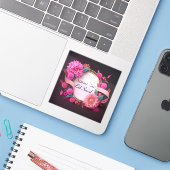 Sticker Eid Saeed anglais arabe (Ordinateur portable avec iPhone)