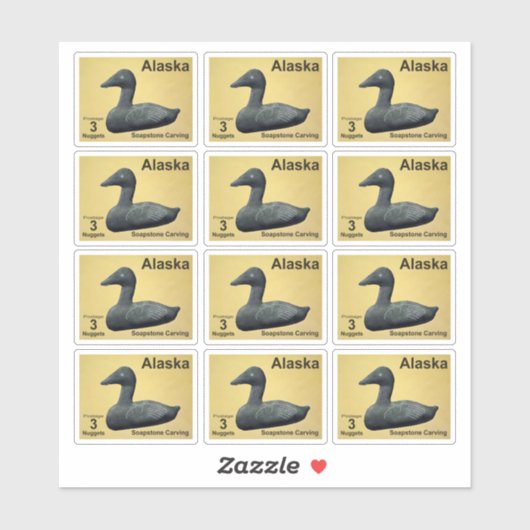 Sticker Eider en pierre à savon (Feuille)