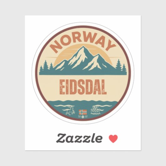 Sticker Eidsdal, Norge Norvège (Feuille)