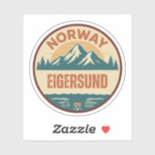 Sticker Eigersund, Norvège Norvège (Feuille)