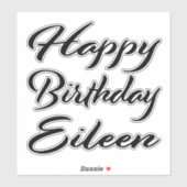 Sticker Eileen Nom Prénom Anniversaire de l'autocollant no (Feuille)