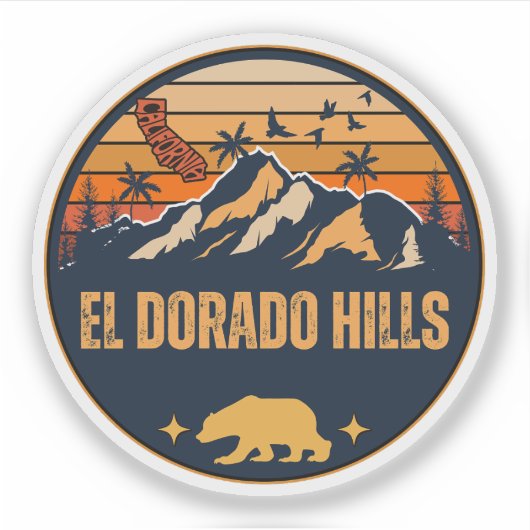 Sticker El Dorado Hills, Californie (Devant)