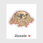 Sticker El Dorado Hills, Californie (Feuille)