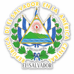 Sticker El Salvador Armoiries Nationales Patriotique