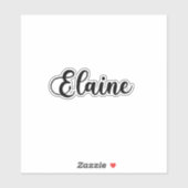 Sticker Elaine Nom - Calligraphie manuscrite (Feuille)