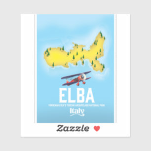 Sticker Elbe, mer Tyrrhénienne ,Toscane ,Italie affiche de
